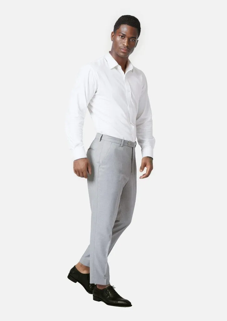 Powder Grey Twill Pants