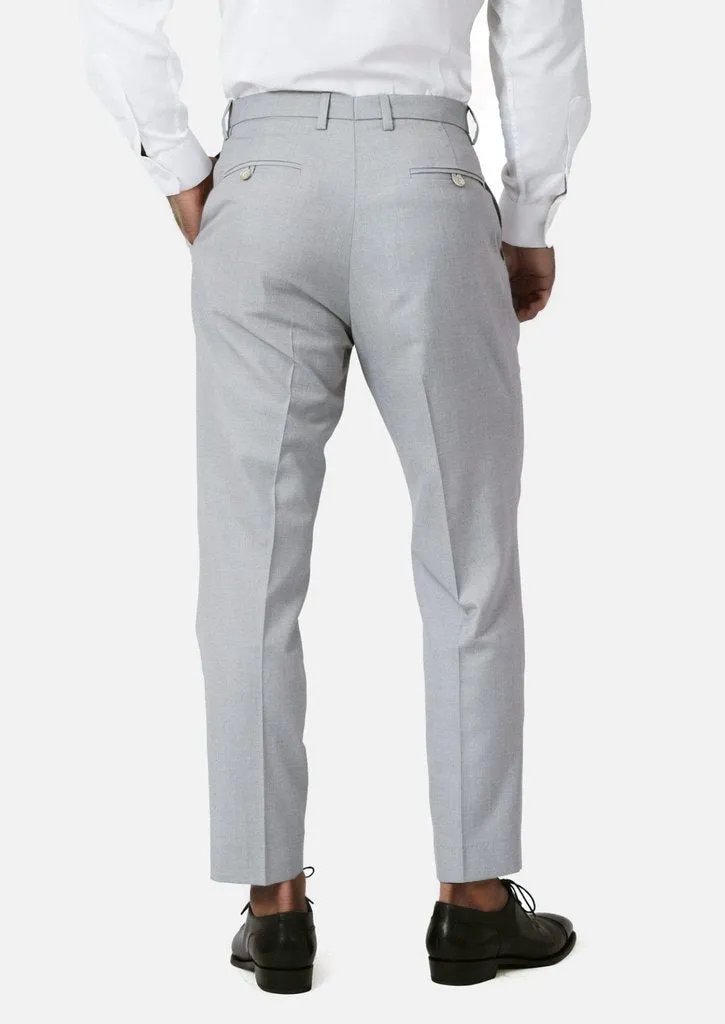 Powder Grey Twill Pants