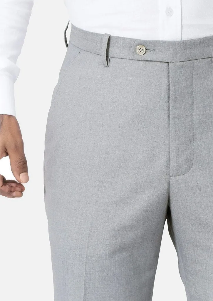 Powder Grey Twill Pants