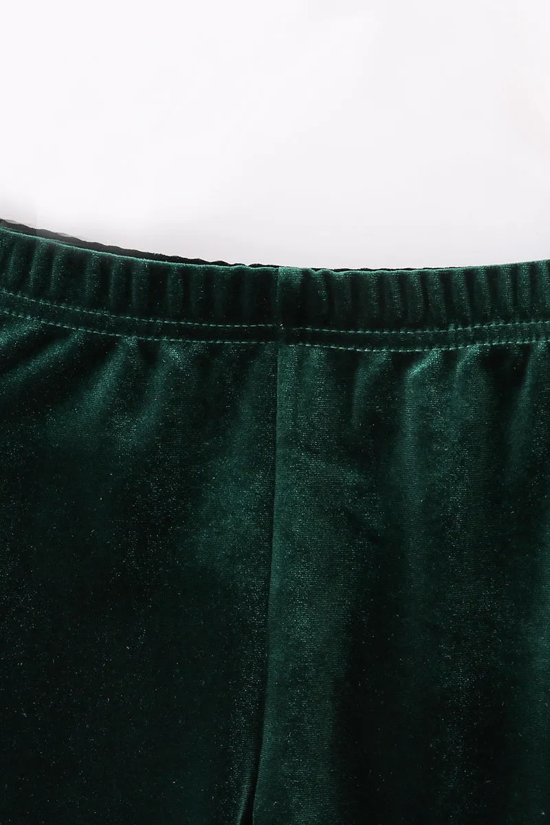 Premium Forest velvet bell pants