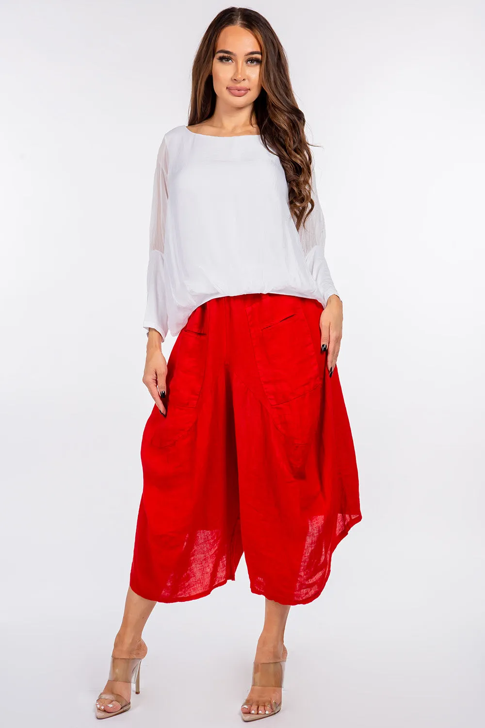 Raw Moda Italian Linen Pants Skirt