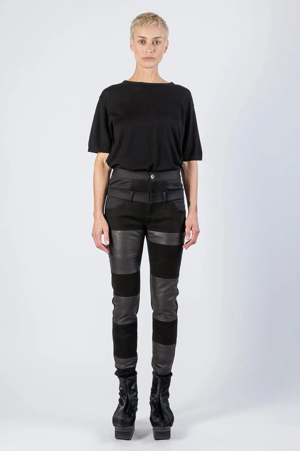 SKINNY NORRIS LEATHER - Pants