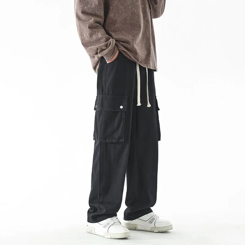 Street Style Straight Loose Fit Pocket Pants