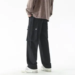 Street Style Straight Loose Fit Pocket Pants