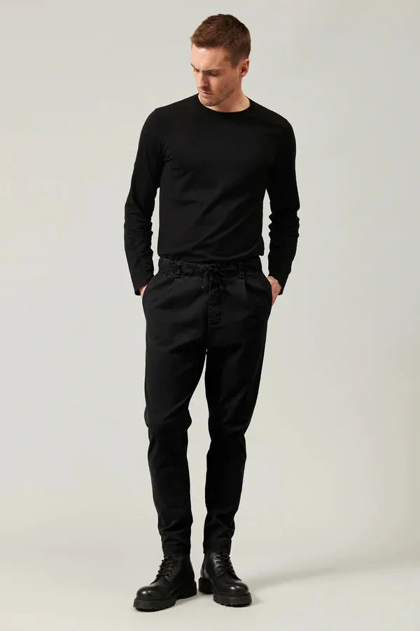 Stretch jogging pant loose-fit - BLACK