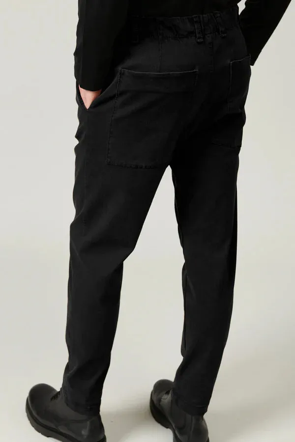 Stretch jogging pant loose-fit - BLACK