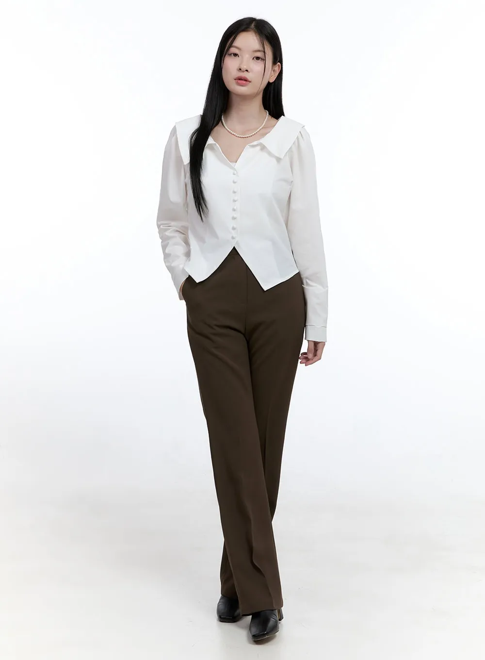 Stylish Slim-Fit Tailored Pants OO429