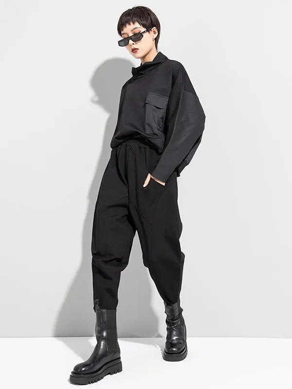 Stylish Solid Elasticity Harem Pants