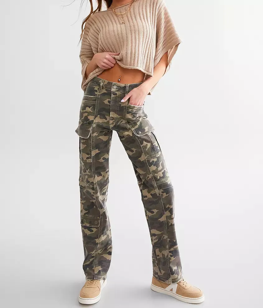 Tracey Camo Cargo Straight Stretch Jean