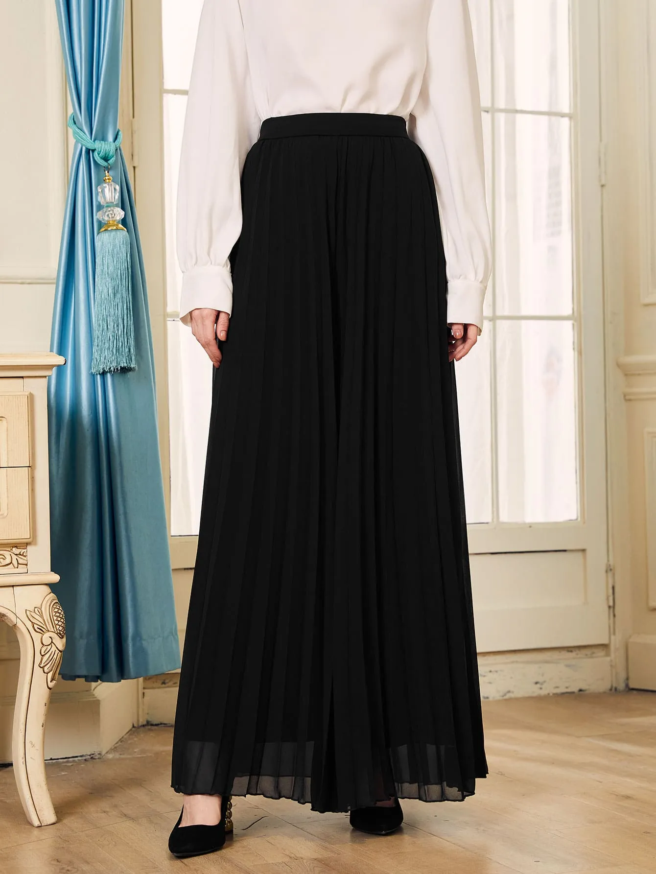 Wide Leg Pleated Pants