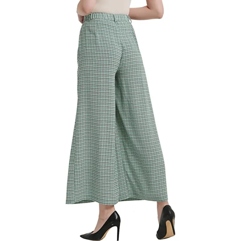 Women High Waist Casual Wide Leg Long Palazzo Regular Trousers